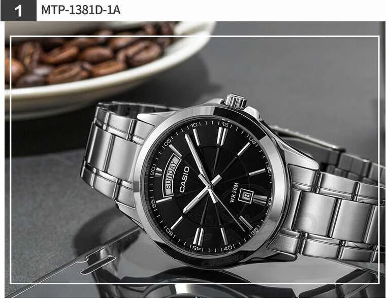 Vyriškas laikrodis CASIO MTP-1381D-3AV (zd076d) + BOX