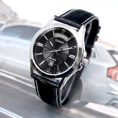 Casio kolekcija MTP-1381L-1A vyriškas laikrodis (ZD076E) + dėžutė