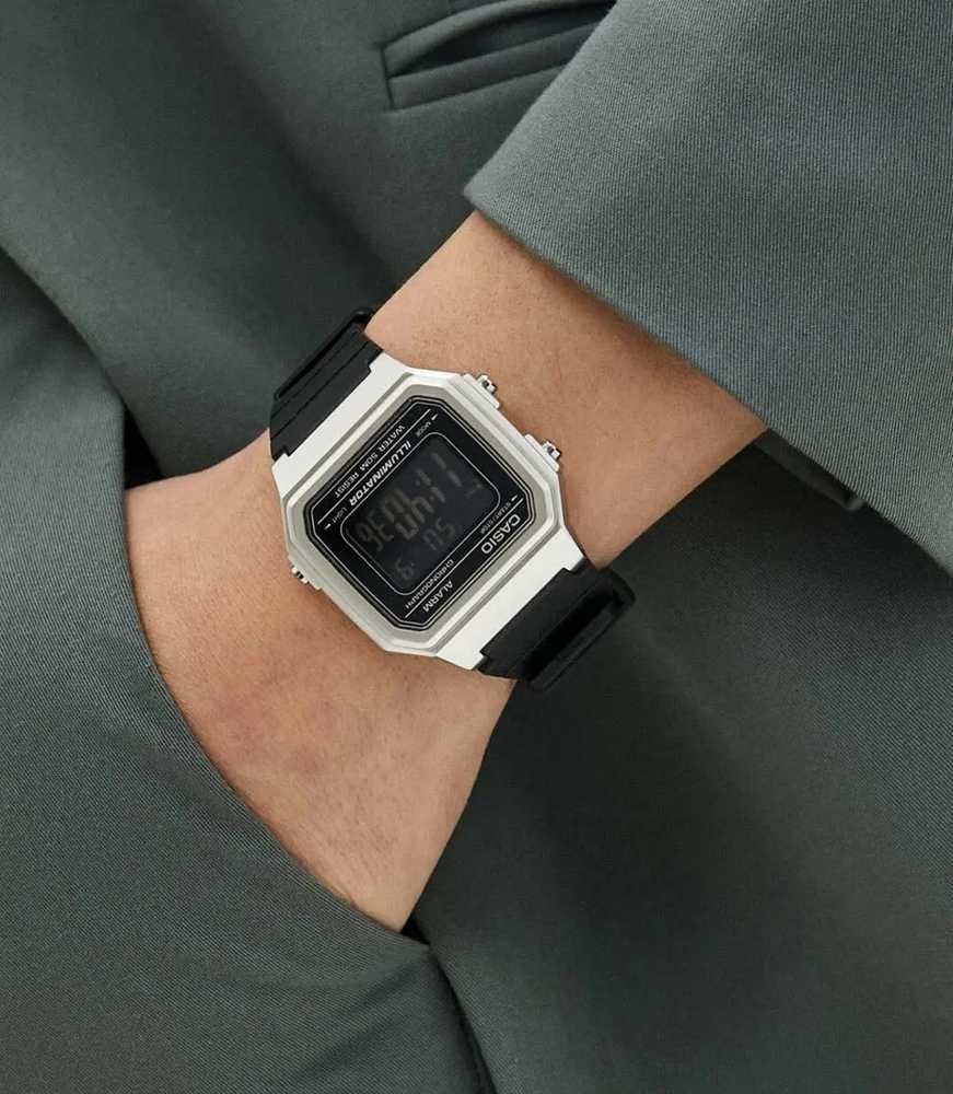 UNISEX CASIO W-217HM-7B LAIKRODIS + DĖŽĖ