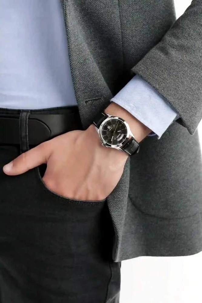 Casio kolekcija MTP-1381L-1A vyriškas laikrodis (ZD076E) + dėžutė