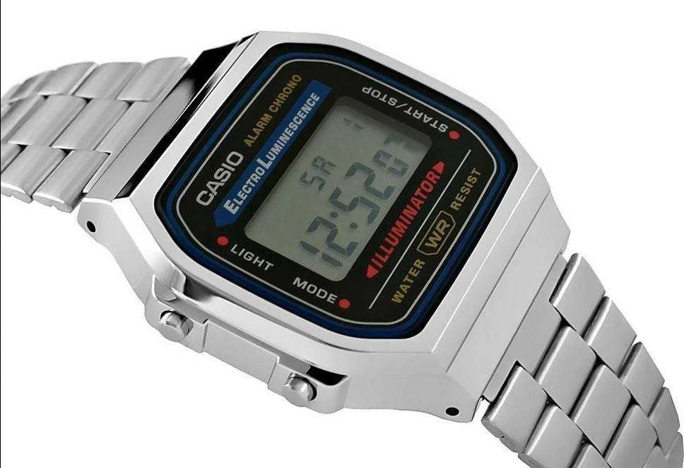 UNISEX CASIO A168WA-1W LAIKRODIS – VINTAGE + DĖŽUTĖ