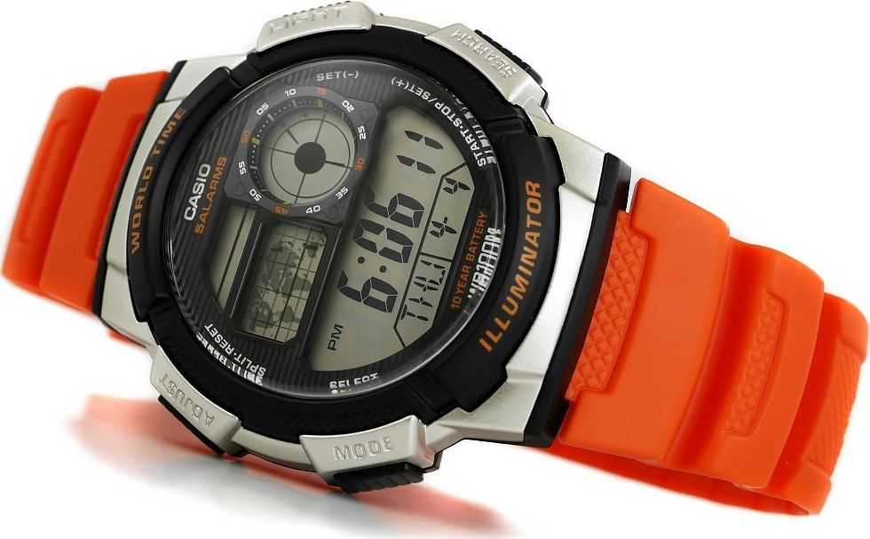 Laikrodis Casio Collection Vintage CASIO SPORT DIVER - WORLD TIME ILLUMINATOR 5 ALARMS, 10 YEARS BATTERY - REDCASIO SPORT DIVER - WORLD TIME ILLUMINATOR 5 ALARMS, 10 YEARS BATTERY - Oranžinis AE-1000W-4BVDF