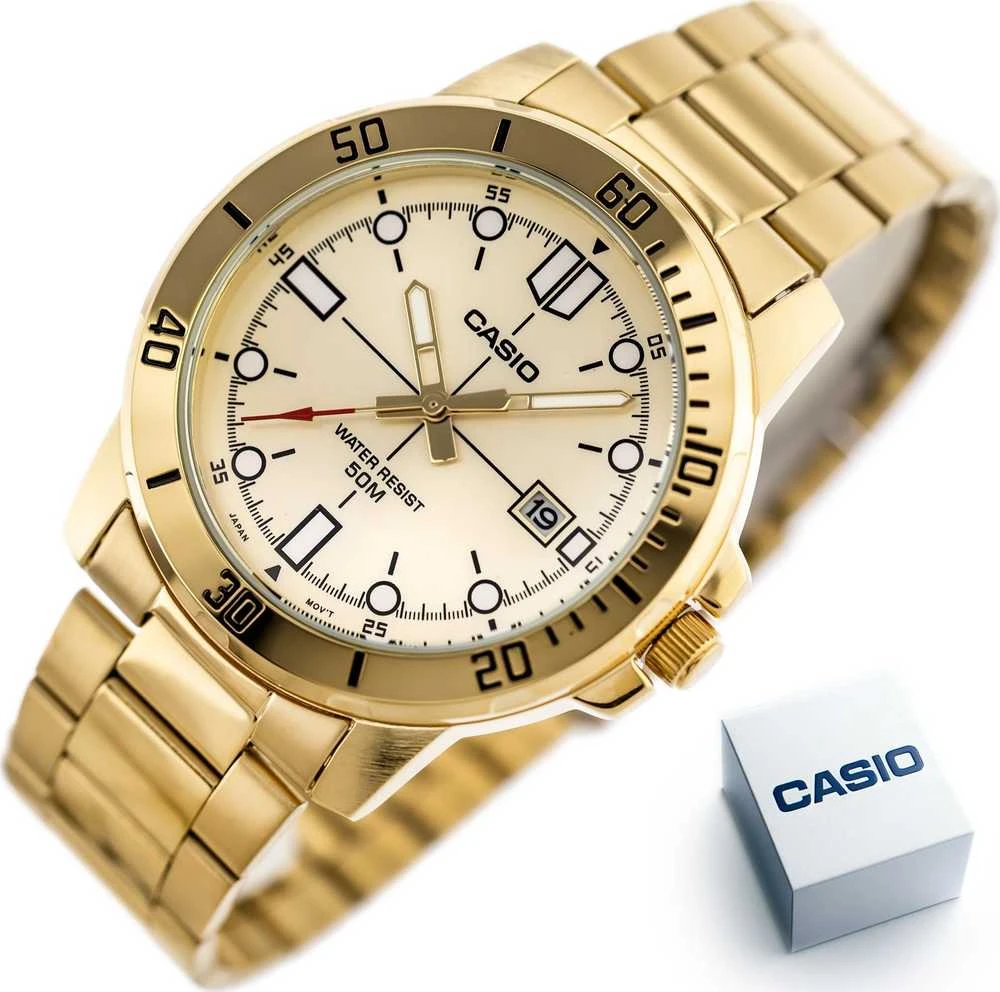 Laikrodis CASIO MEN'S WATCH MTP-VD01G-9E (zd185d) + BOX