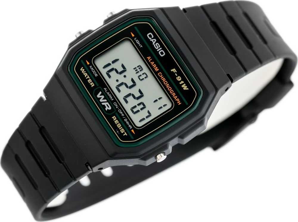 Laikrodis vyrams CASIO F-91WM-3DG (zd102c) + dėžutė