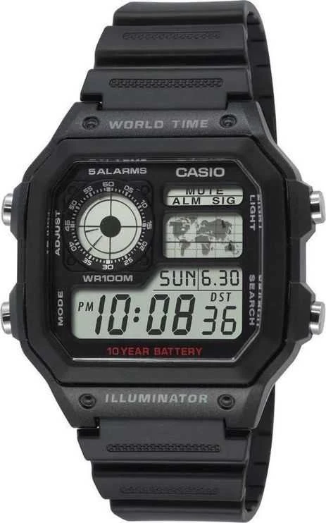 VYRIŠKAS LAIKRODIS CASIO AE-1200WH-1AVCF (zd146a) + DĖŽĖ