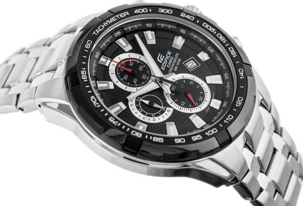 CASIO EDIFICE vyriškas laikrodis EFR-539D-1A - 10ATM (zd114a) + dėžutė