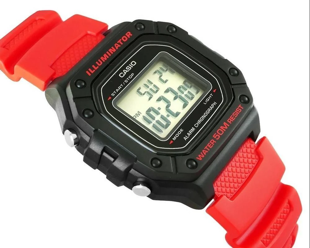 Laikrodis vyrams CASIO W-218H-4B + dėžutė