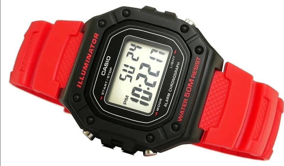 Laikrodis vyrams CASIO W-218H-4B + dėžutė