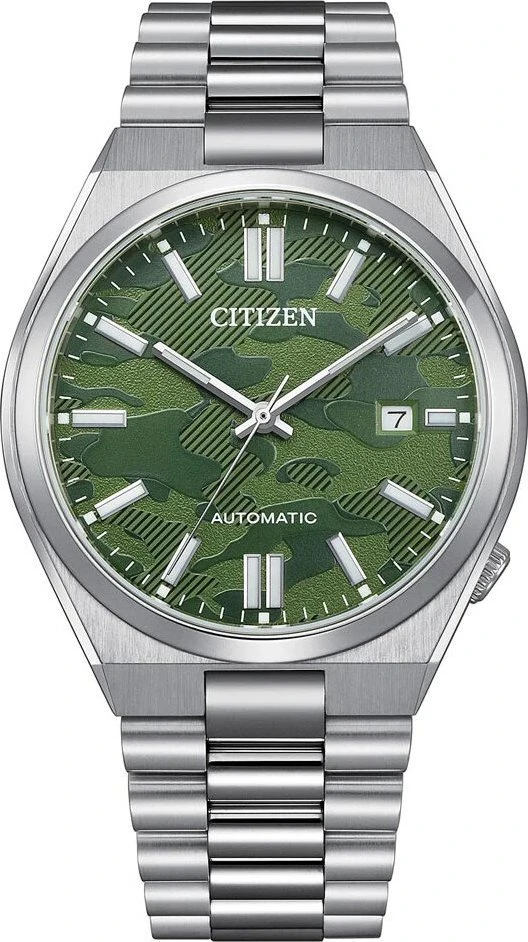 CITIZEN Tsuyosa vyriškas laikrodis NJ0159-86X -Camo Žalias Automatinis klasikinis safyras