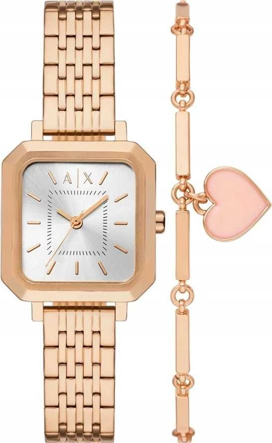 Moteriškas laikrodis + Apyrankė ARMANI EXCHANGE AX7164SET + Dėžutė