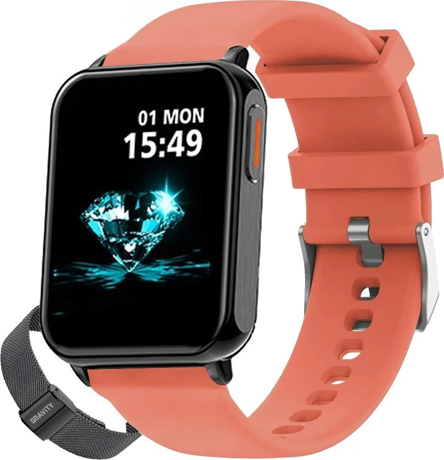 Išmanusis laikrodis UNISEX GRAVITY GT17-10 - AMOLED, DODATKOWY PASEK (sg038j)