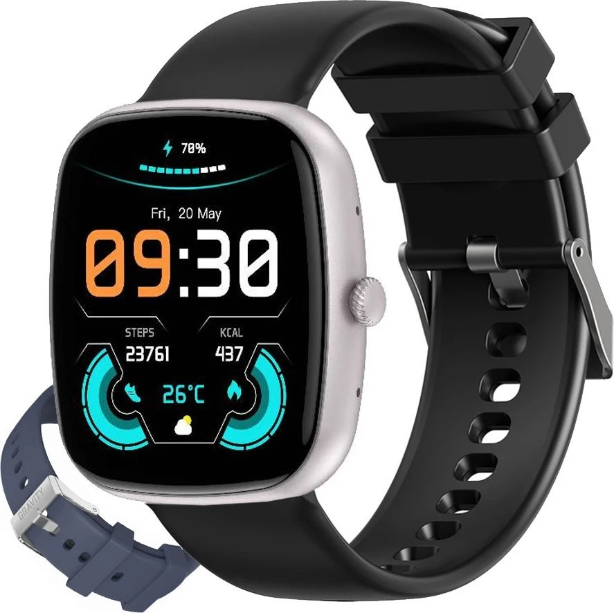 Išmanusis laikrodis UNISEX GRAVITY GT18-6 - BLUETOOTH RYŠIAI, PAPILDOMAS PRAĖJIMAS (sg036f)