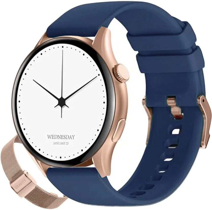Išmanusis laikrodis DAMSKI GRAVITY GT11-6 - AMOLED, DODATKOWY PASEK (sg044f)