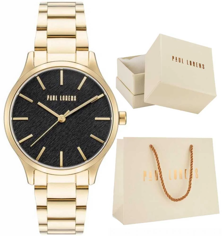 PAUL LORENS WOMEN'S WATCH - PL20007B-1D1 (zg568b) + BOX