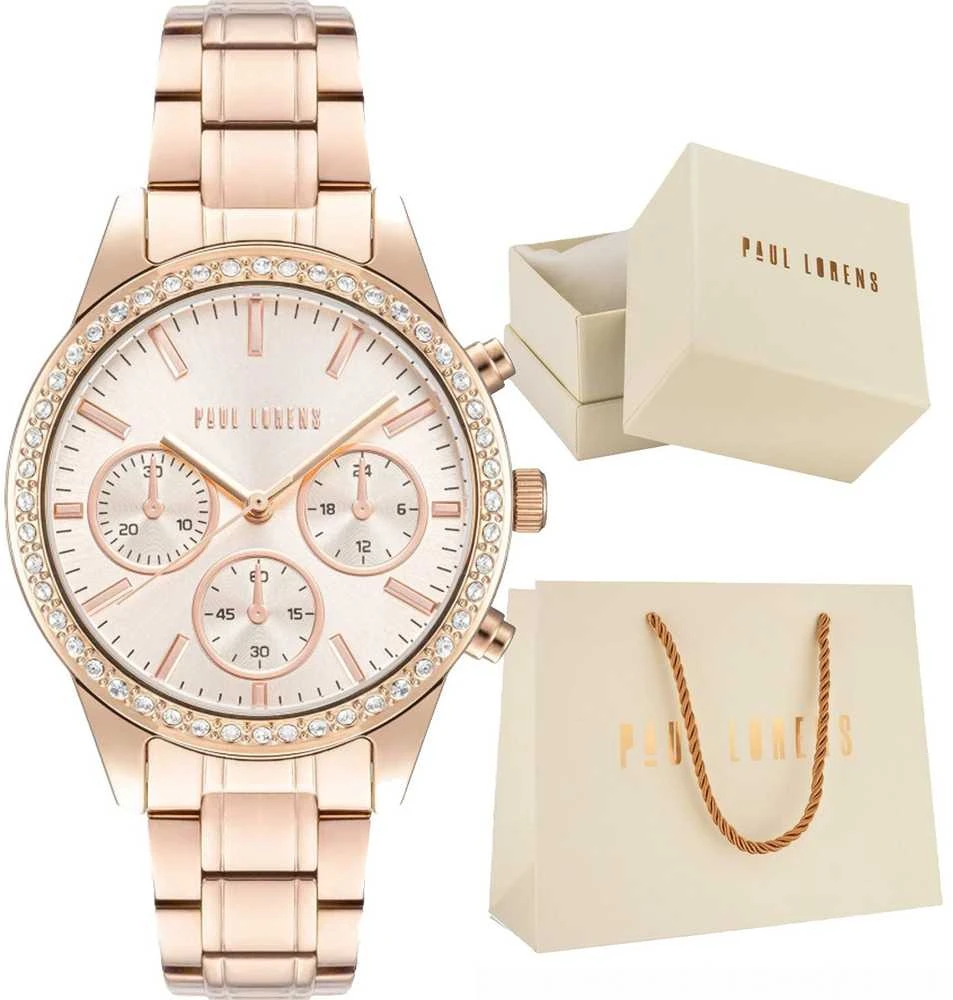 PAUL LORENS WOMEN'S WATCH - PL20020B-4D2 (zg569d) + BOX