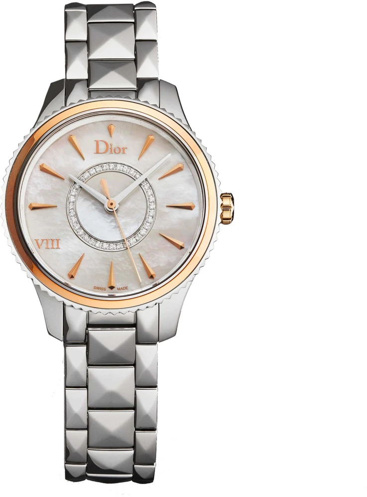 Christian Dior Laikrodis Dior Christian , VIII Montaigne, Quartz Base Metal Watch, Mother-Of-Pearl, Sidabrinis, CD1521I0M001
