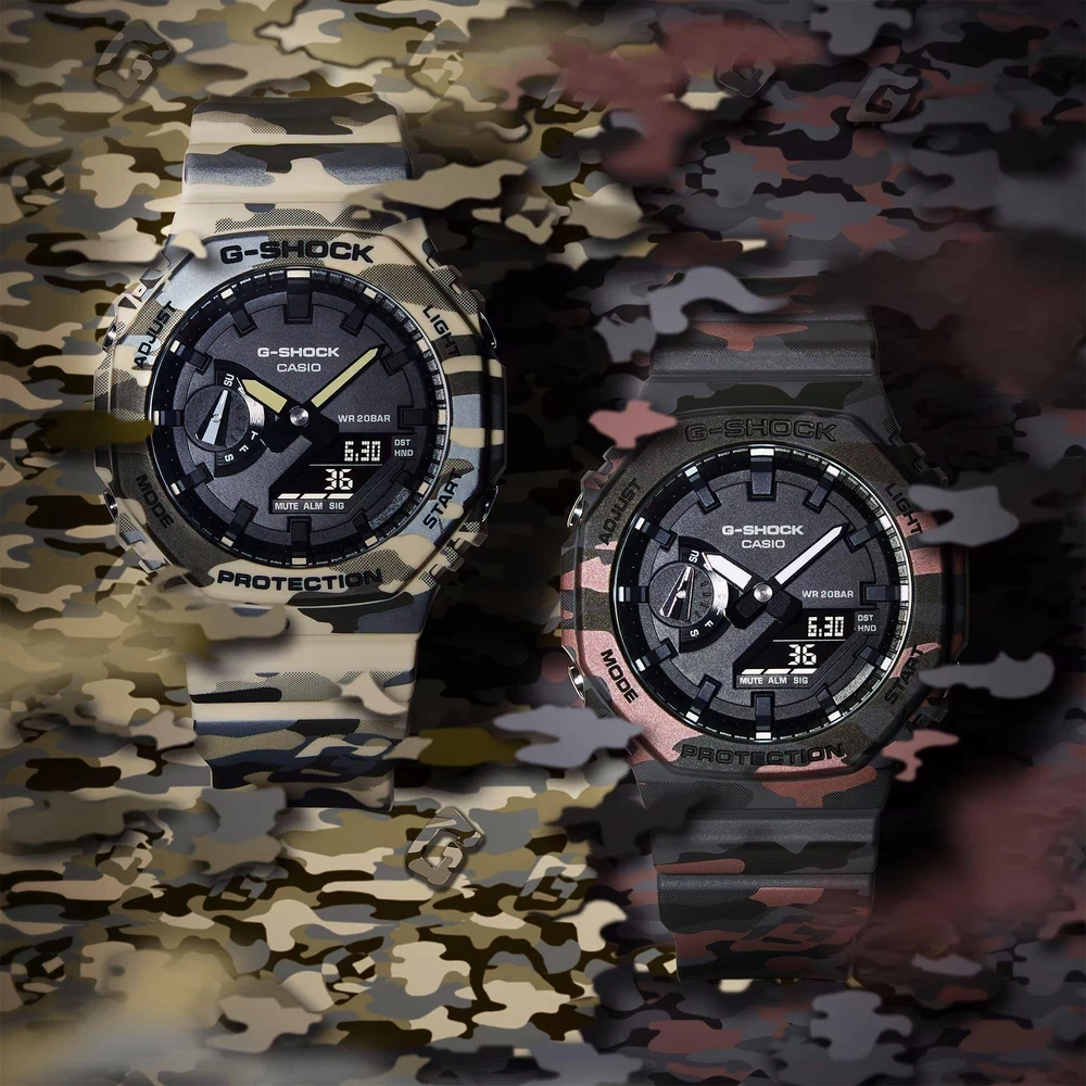 Laikrodis Casio G-Shock Original GA-2100CM-8AER Anglies pluošto šerdies apsauga