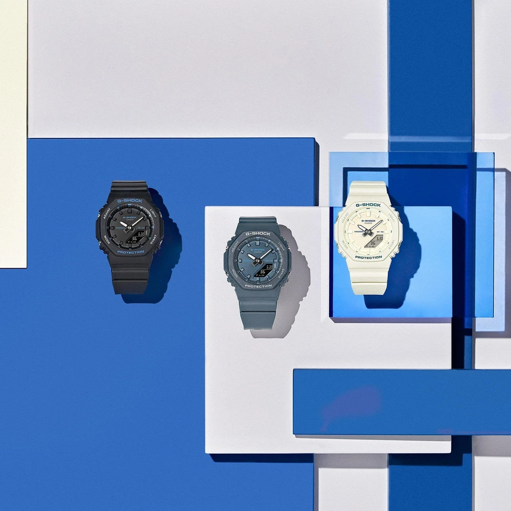 Laikrodis Casio G-shock analoginis-skaitmeninis moteriškas GMA-P2100BA-2AER