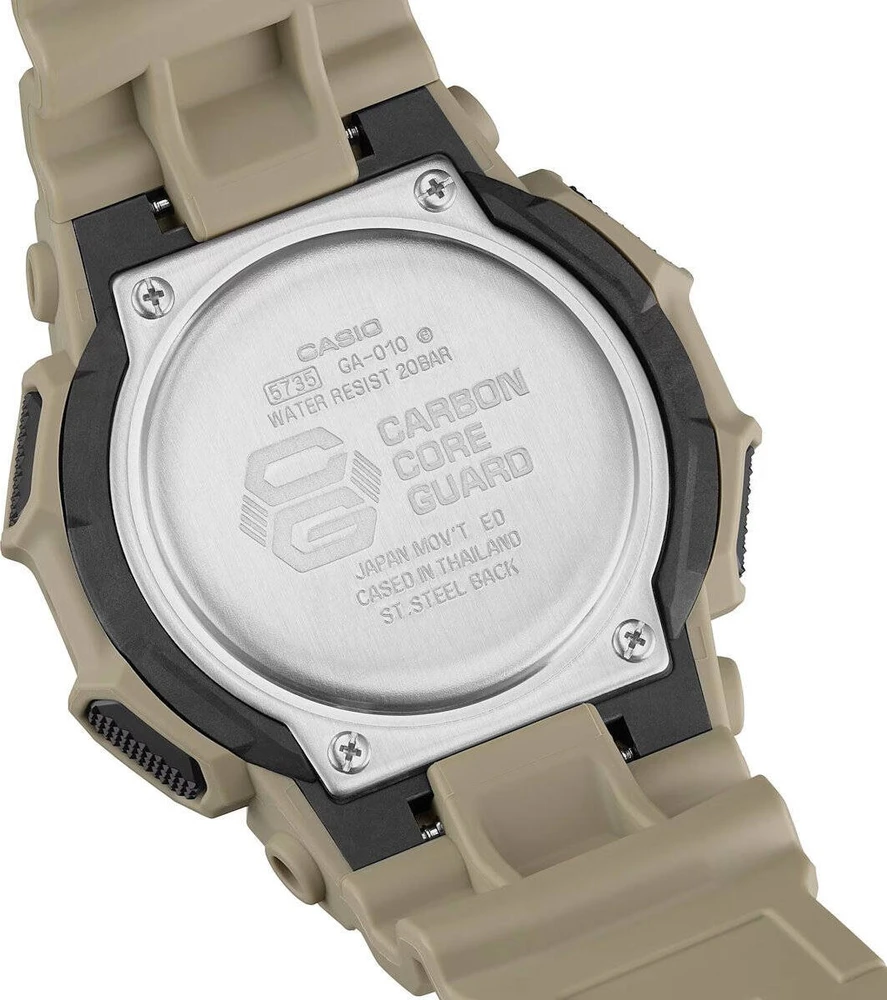 „Casio G-Shock Origin GA-010-5AER“ laikrodžio laikrodis su anglies pluošto šerdies apsauga