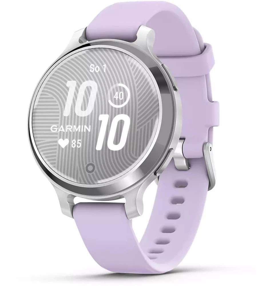 Išmanusis laikrodis Garmin Lily® 2 Active, Sidabro spalvos su alyvinės spalvos silikoniniu dirželiu