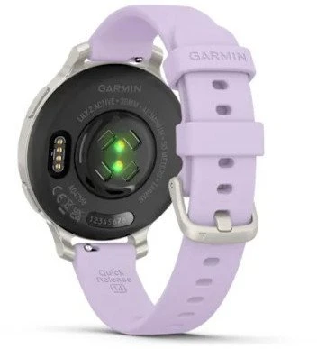 Išmanusis laikrodis Garmin Lily® 2 Active, Sidabro spalvos su alyvinės spalvos silikoniniu dirželiu
