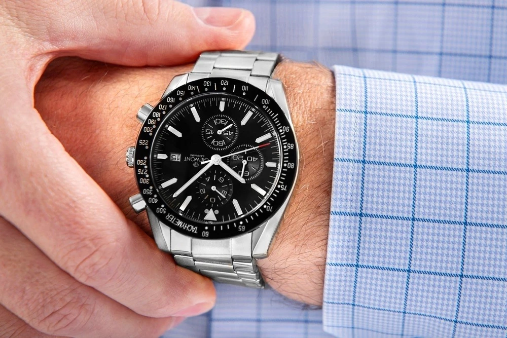 Vyriškas laikrodis Giewont Chronograph Safyrinis Sidabrinis Juodas GW8720-B2