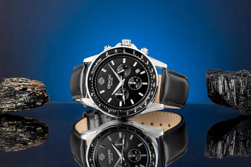 Vyriškas laikrodis Giewont Chronograph Safyras Juodas GW3520-A4