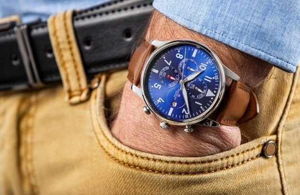 Vyriškas laikrodis Giewont Chronograph Safyro Ruda/Mėlyna GW5630-A6