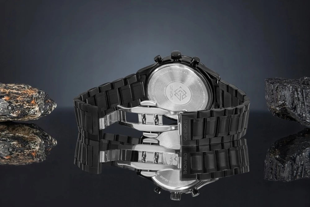 Vyriškas laikrodis Giewont Chronograph Safyrinis Juodas GW6310-B1