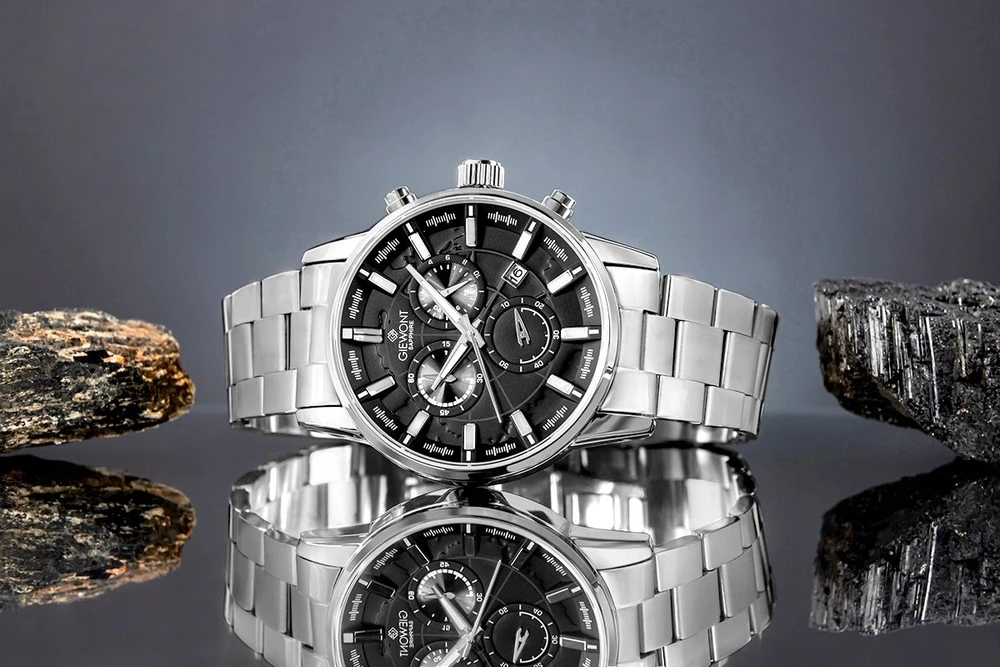 Vyriškas laikrodis Giewont Chronograph Sapphire Sidabrinė GW4580-B2