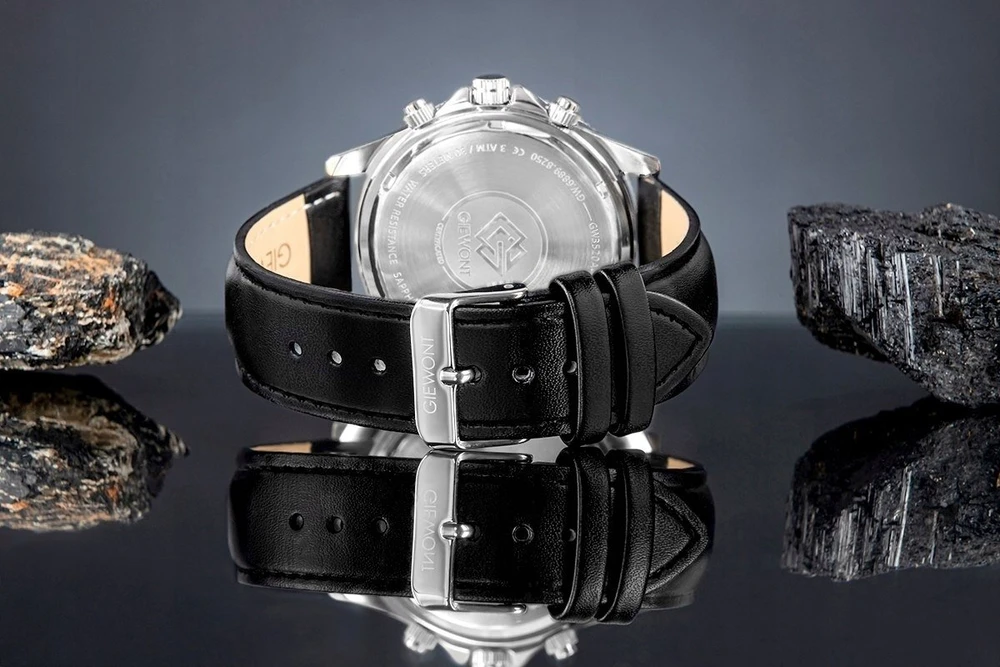 Vyriškas laikrodis Giewont Chronograph Safyras Juodas GW3520-A4