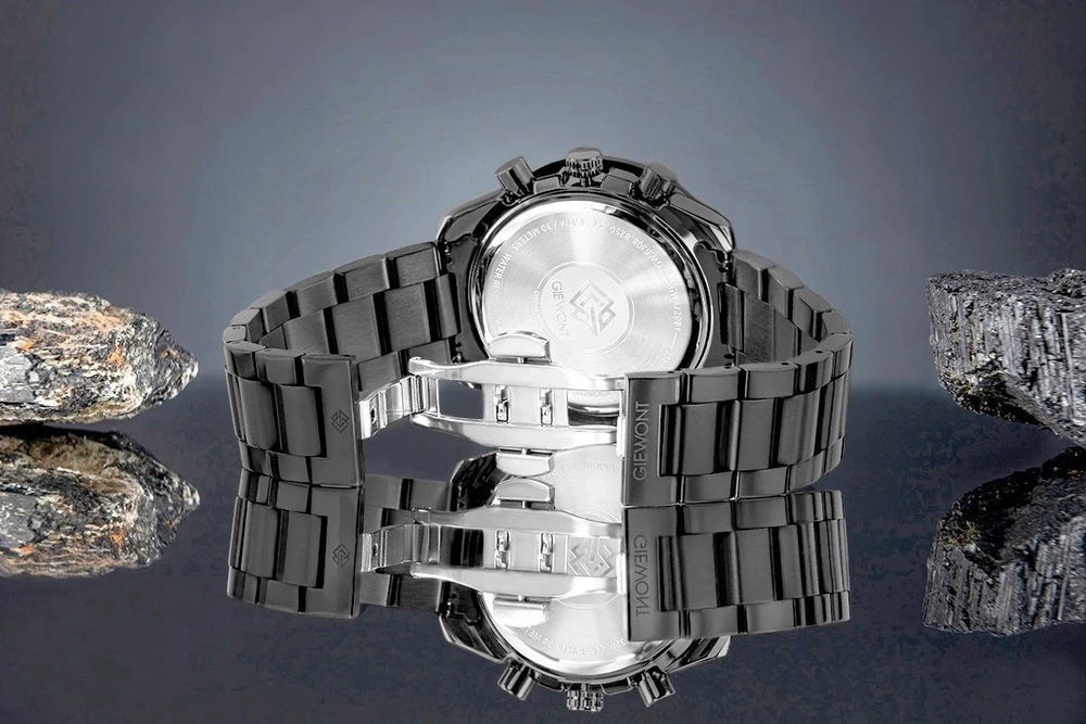 Vyriškas laikrodis Giewont Chronograph Safyrinis Juodas GW8720-B1