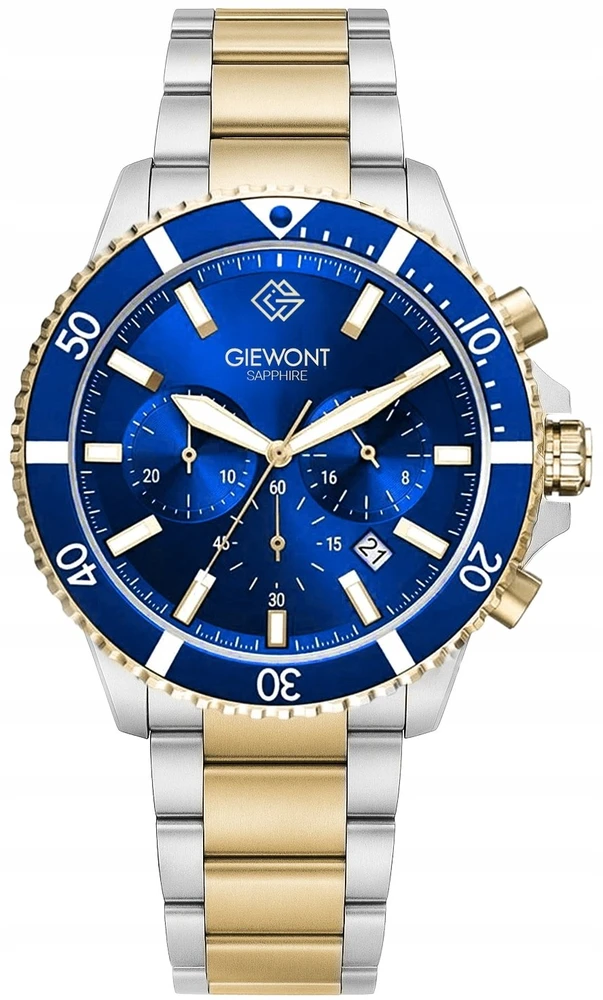 Vyriškas laikrodis Giewont Chronograph Safyrinis Daugiaspalvis GW3970-B5