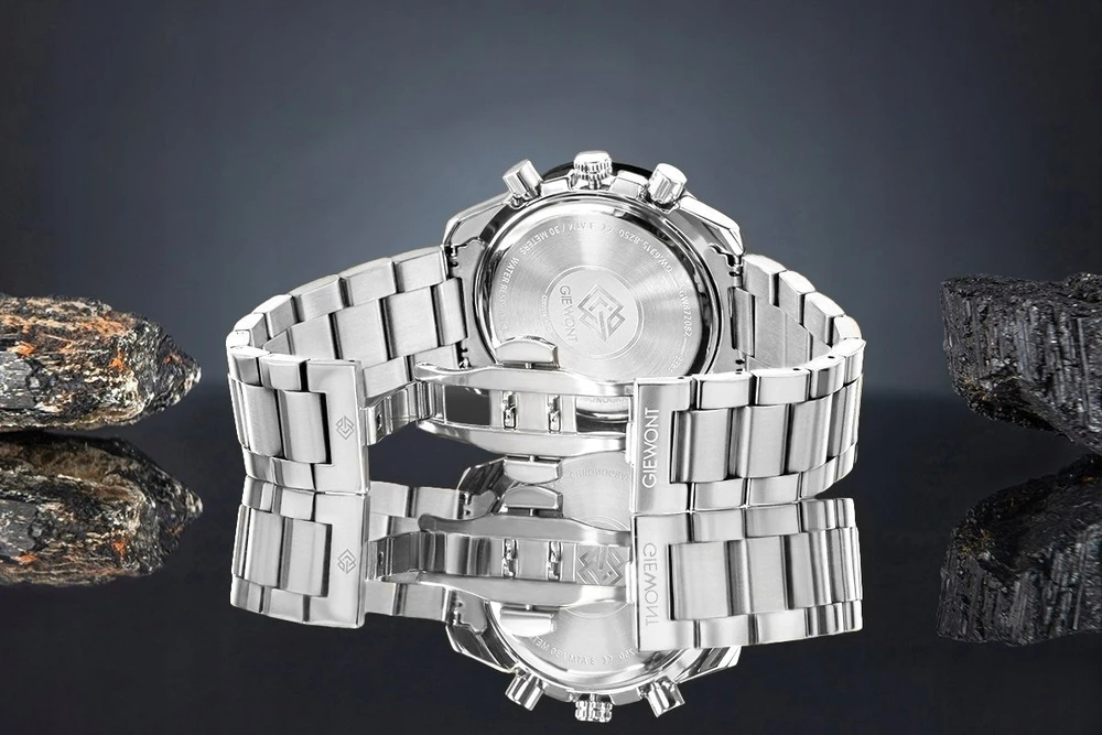 Vyriškas laikrodis Giewont Chronograph Safyrinis Sidabrinis Juodas GW8720-B2