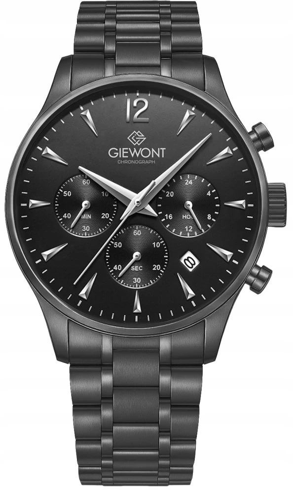 Vyriškas laikrodis Giewont Chronograph Safyrinis Juodas GW6310-B1