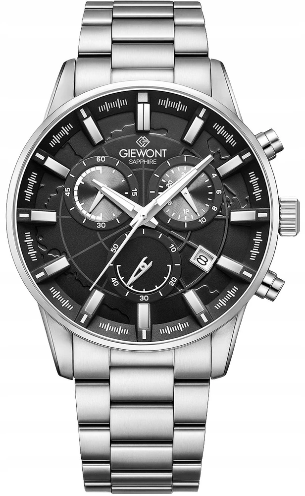 Vyriškas laikrodis Giewont Chronograph Sapphire Sidabrinė GW4580-B2