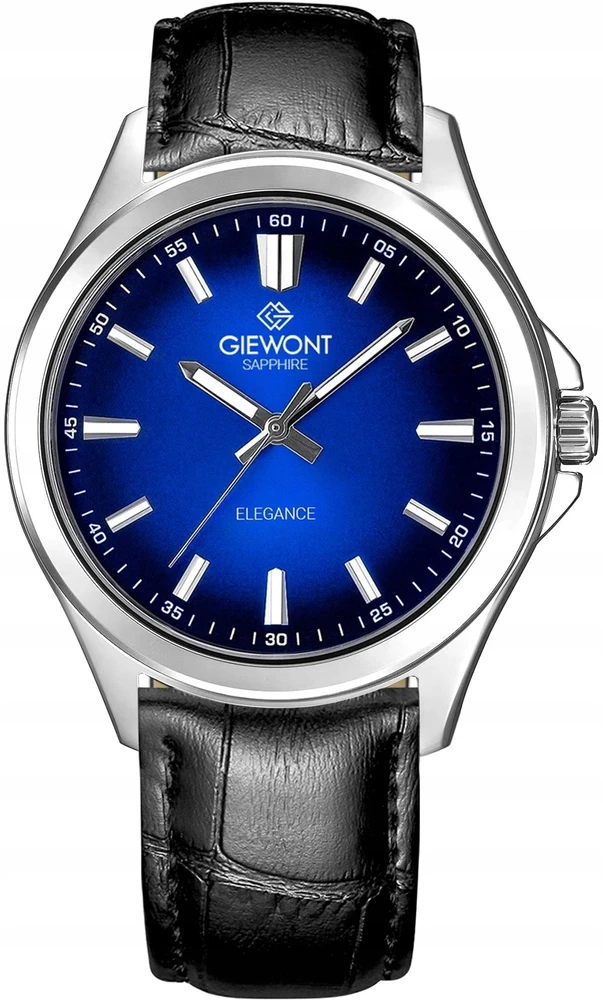 Giewont Elegancija Safyro Vyriškas laikrodis Juodas ir mėlynas GW5160-A6