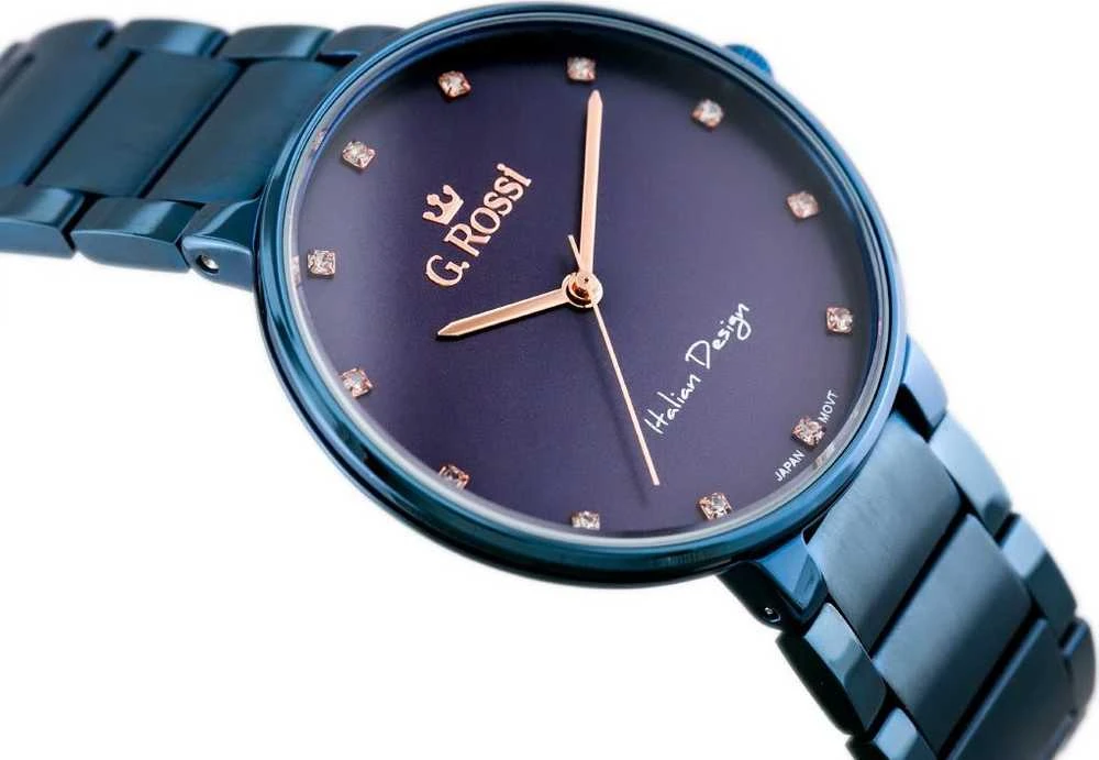 G. ROSSI WATCH - 11155B2-6F3 (zg784g) mėlynas + BOX