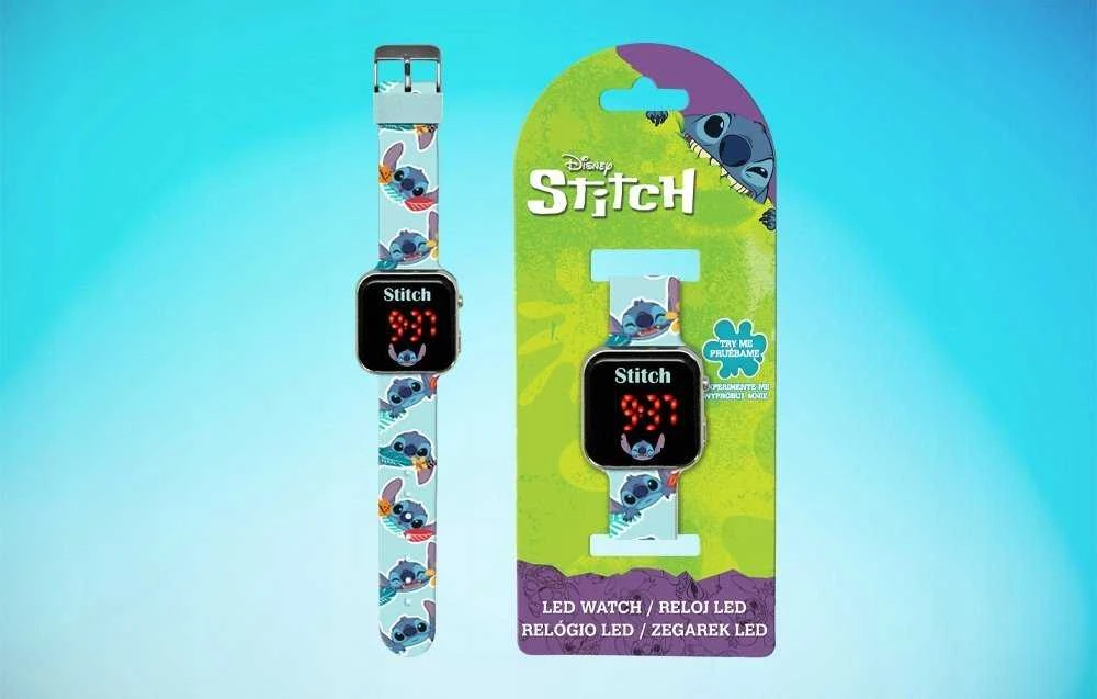 Kids Euroswan Hiszpania Vaikų licencijavimo LED laikrodis Lilo&Stitch KiDS licencijavimas