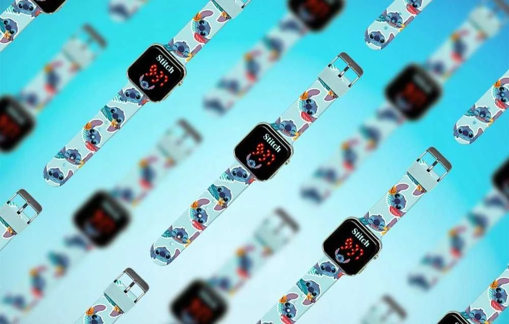 Kids Euroswan Hiszpania Vaikų licencijavimo LED laikrodis Lilo&Stitch KiDS licencijavimas