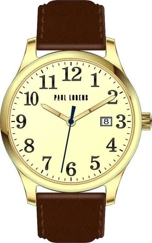 PAUL LORENS MALE WATCH - PL20016A-4B2 (zg380d) + BOX