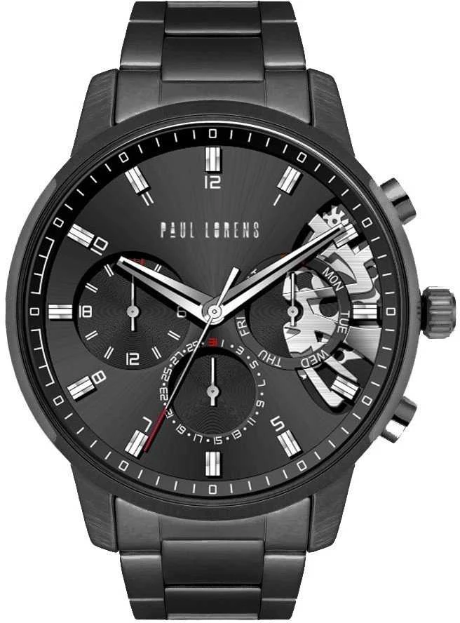 PAUL LORENS VYRIŠKAS LAIKRODIS - PL20003B-1A5 (zg387a) + DĖŽUTĖ