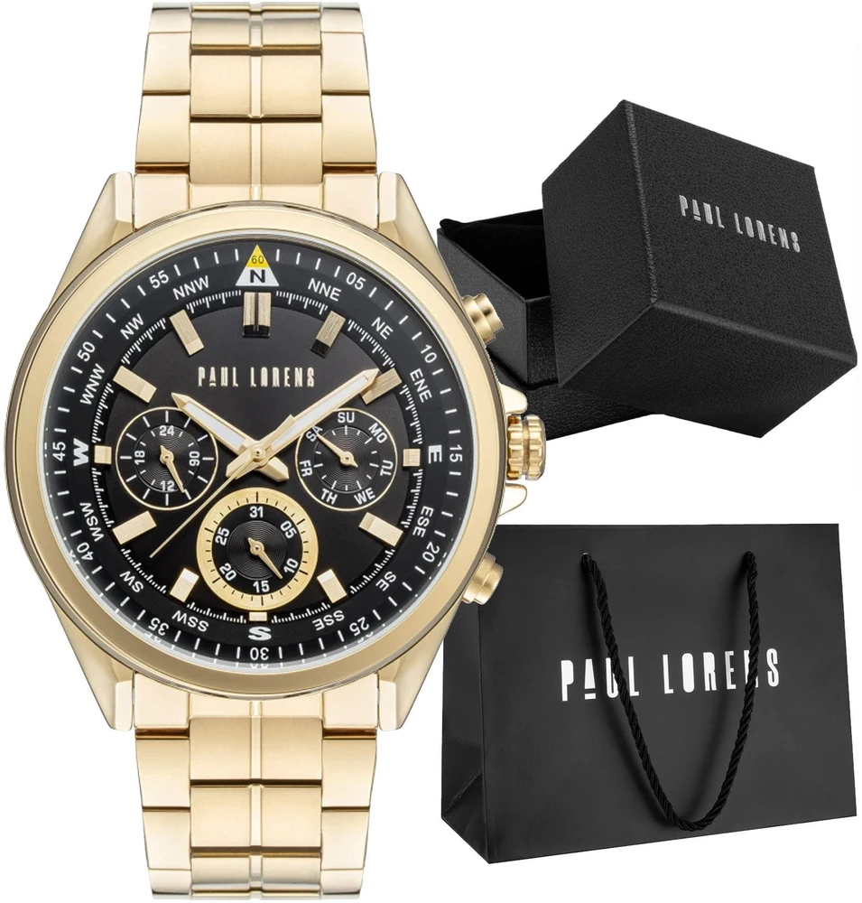 PAUL LORENS MALE WATCH - PL20009B-1D1 (zg385d) + BOX