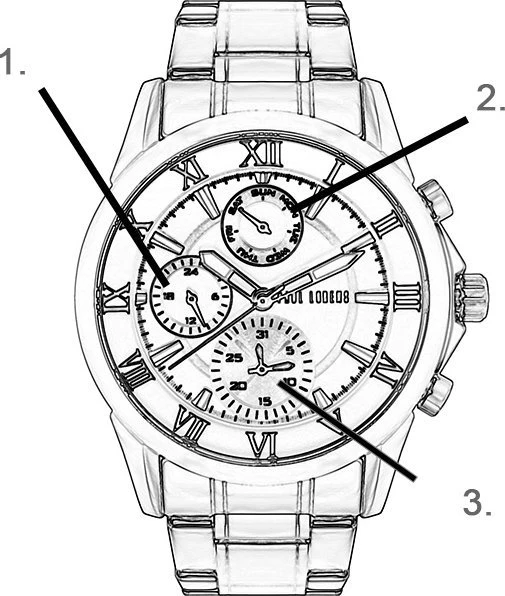 Laikrodis PAUL LORENS MALE WATCH - PL3844B2-1D1 (zg363b) + BOX