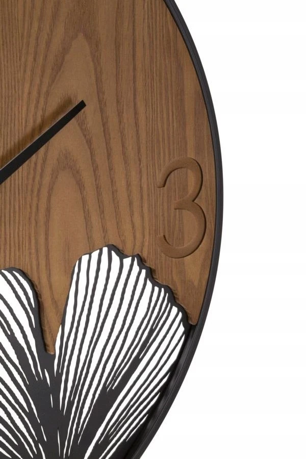 Sieninis laikrodis WOOD, rudos spalvos, Ø 60 cm