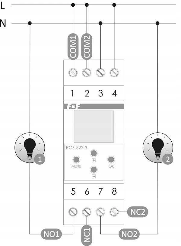 F&F PCZ-522.4 SAVAITINIS LAIKRODIS 2-NFC KANALAS