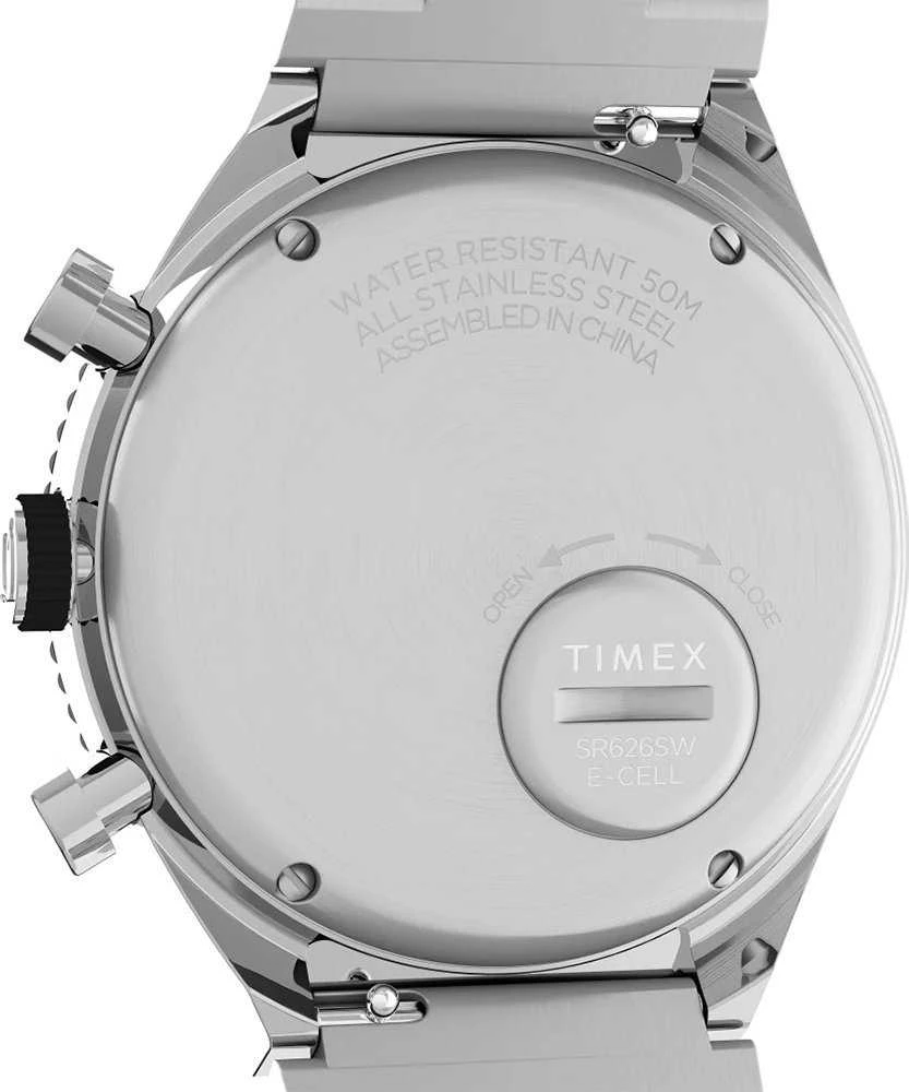 Vyriškas laikrodis TIMEX Q Timex 3 laiko zonų chronografas TW2V69800 + DĖŽUTĖ
