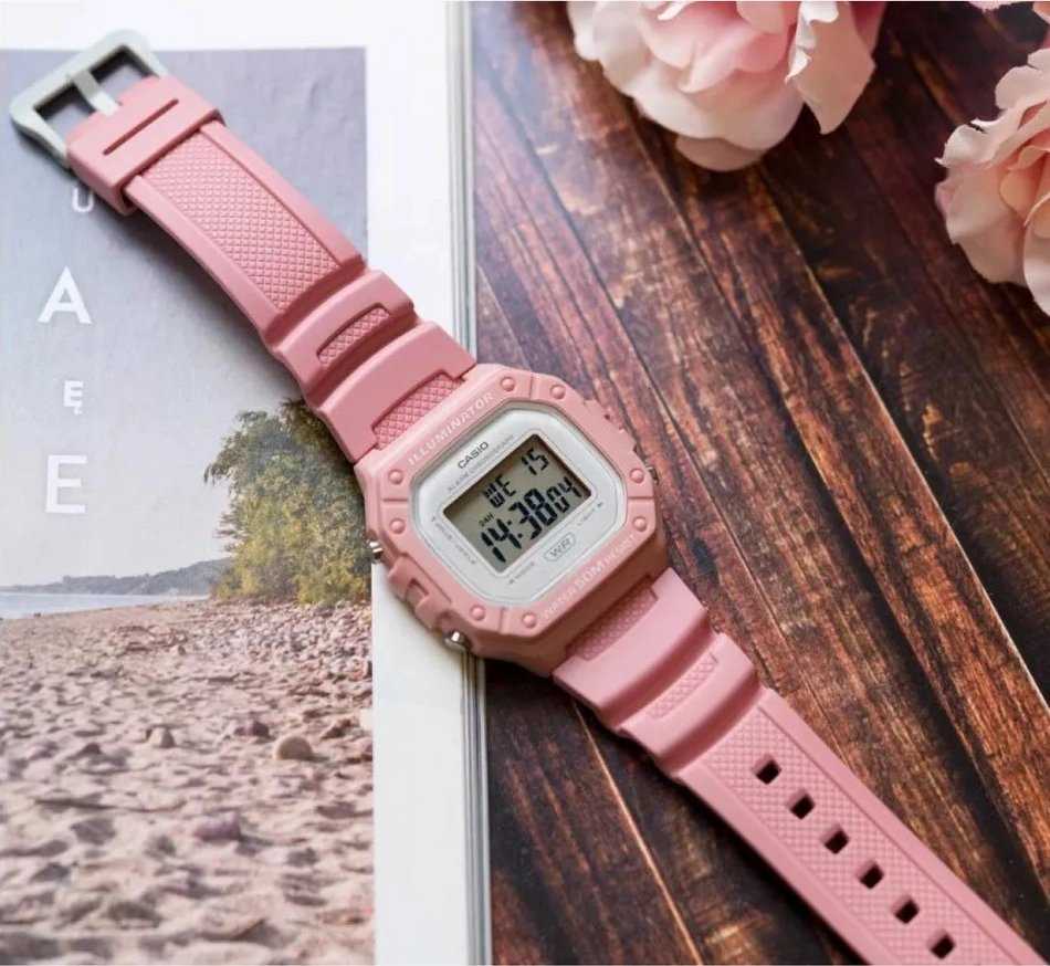CASIO UNISEX LAIKRODIS W-218HC-4A + DĖŽUTĖ (zd208h)