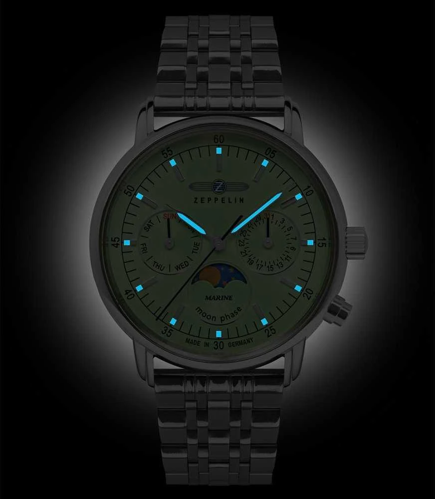 Laikrodis Zeppelin 8637M-4 LZ 14 Marine Moonphase