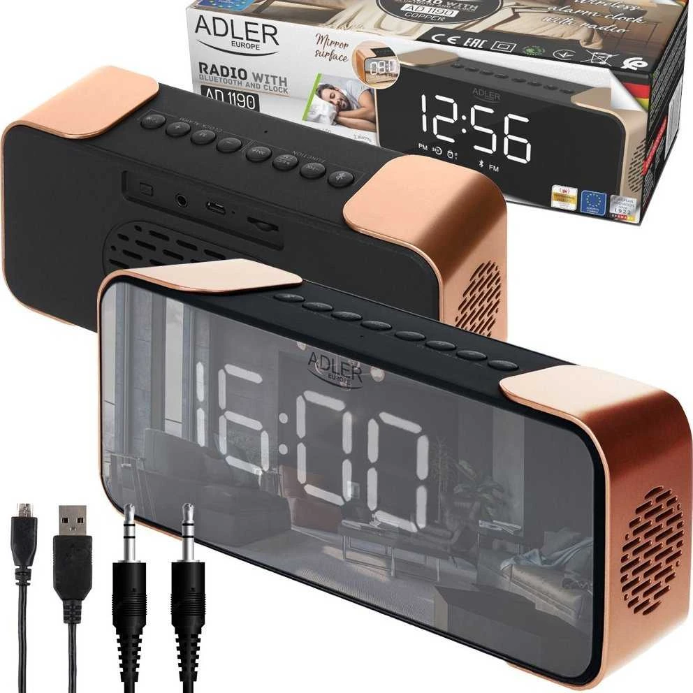 Adler | Belaidis žadintuvas su radiju | 1190 m. AD | Signalizacijos funkcija | AUX in | Varis/Juodas